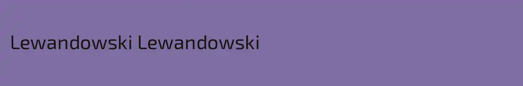 Lewandowski Lewandowski